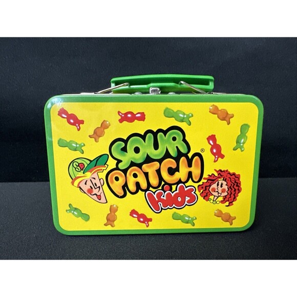 Sour Patch Kids VTG 04’ Collectible Metal Mini Lunchbox Jaret Cadbury Candy Case - Picture 1 of 9